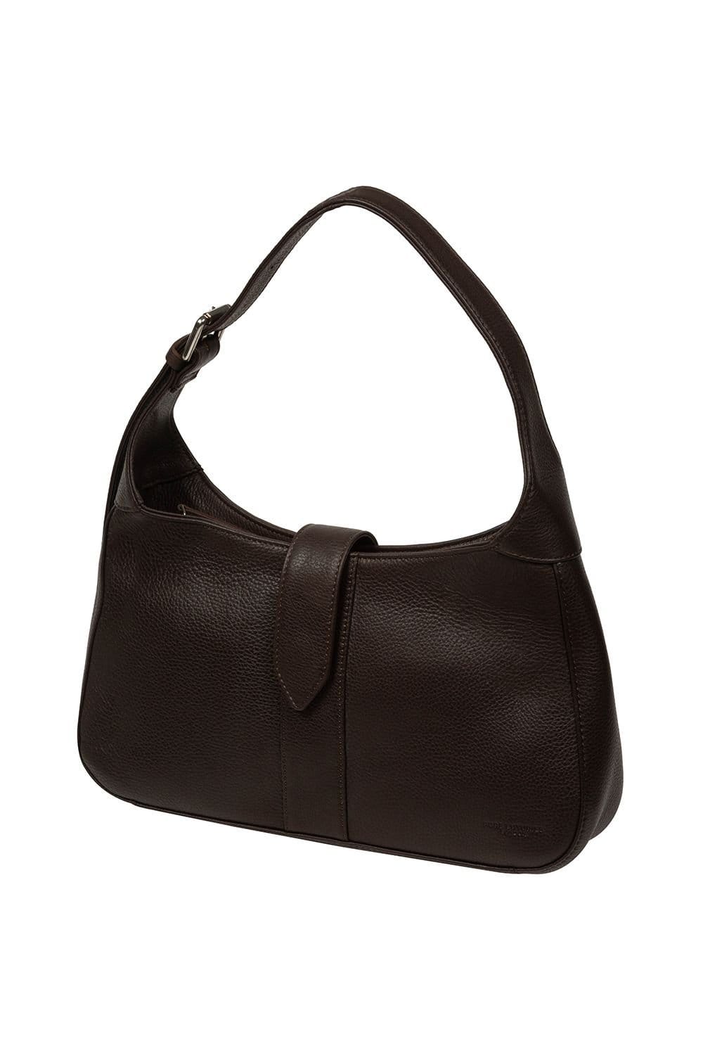 Pure Luxuries London Pure Luxuries London Women's 'Suki' Leather Evening Bag in Dark Brown - 4