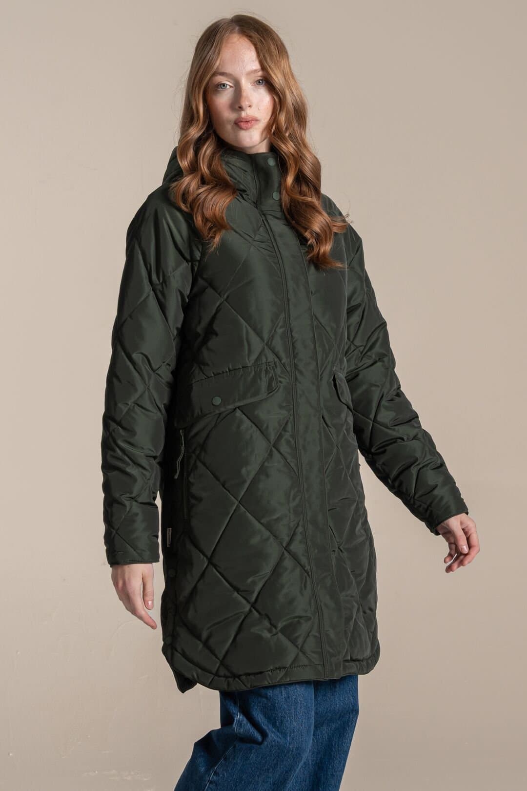 Craghoppers Craghoppers Women's Sweetgrass Hooded Waterproof Jacket in Dark Green