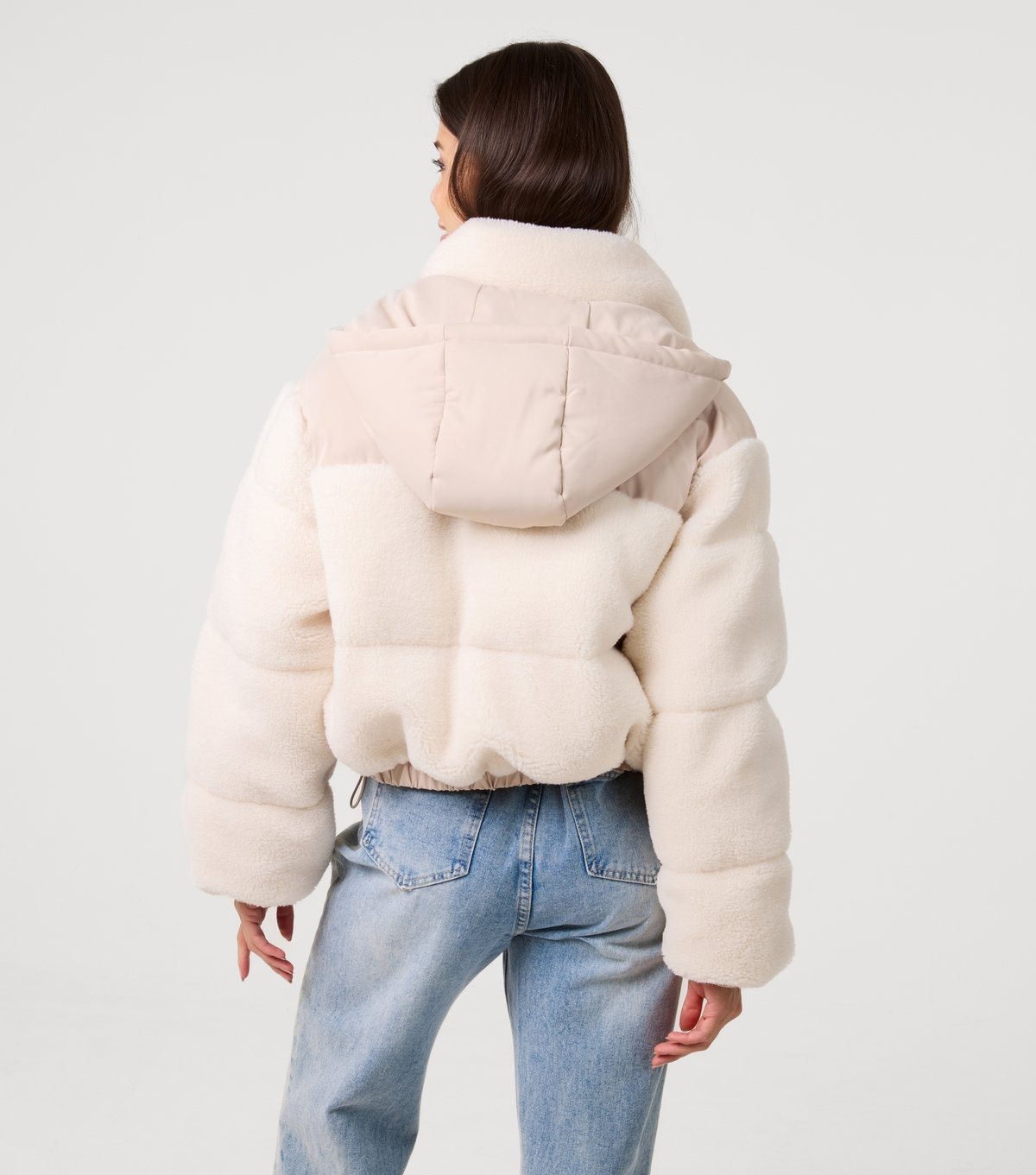 Pink Vanilla Women's Cream Tiered Hooded Coat Pink Vanilla New Look - 4