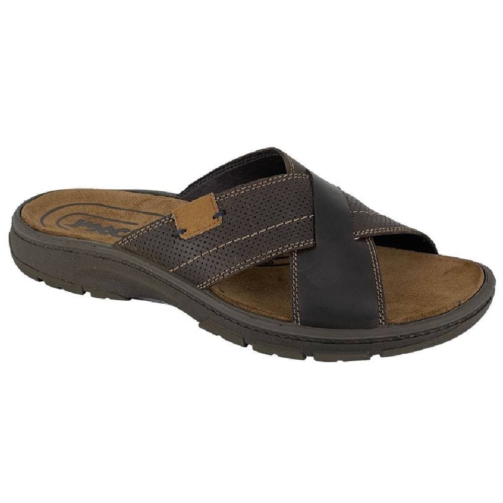 IMAC IMAC Men's Waxy Leather Sandals in Brown
