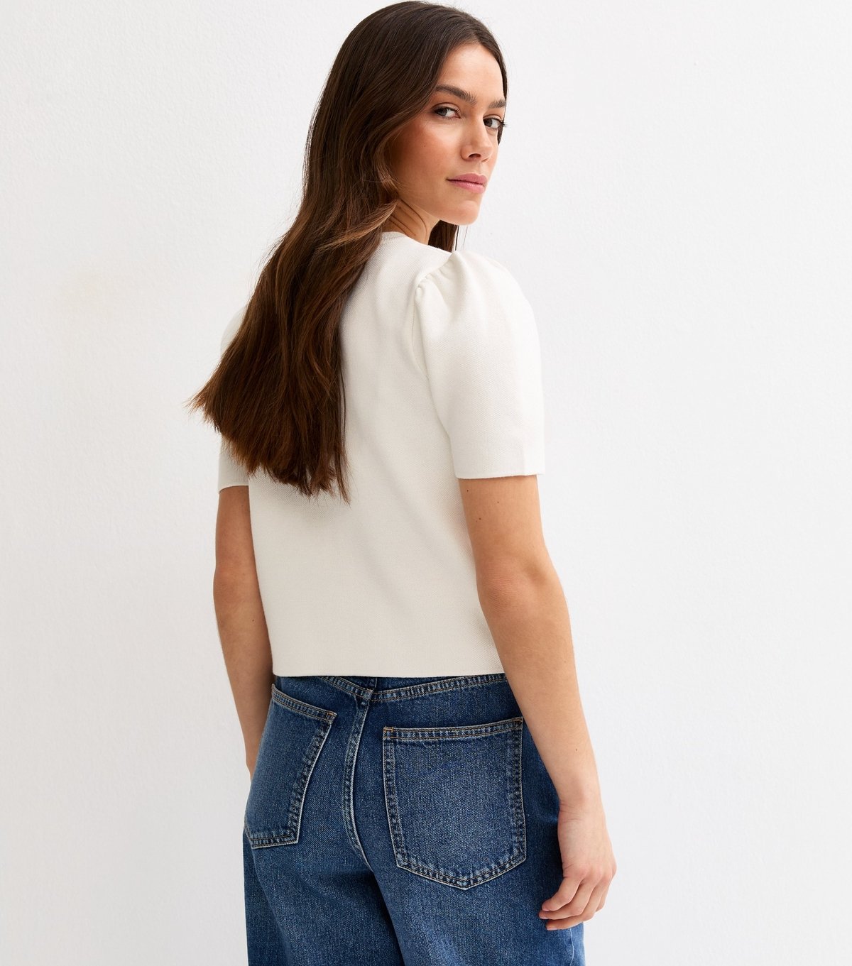 New Look Women's Petite Cream Lightweight Knit Short Sleeve Cardigan New Look - 4