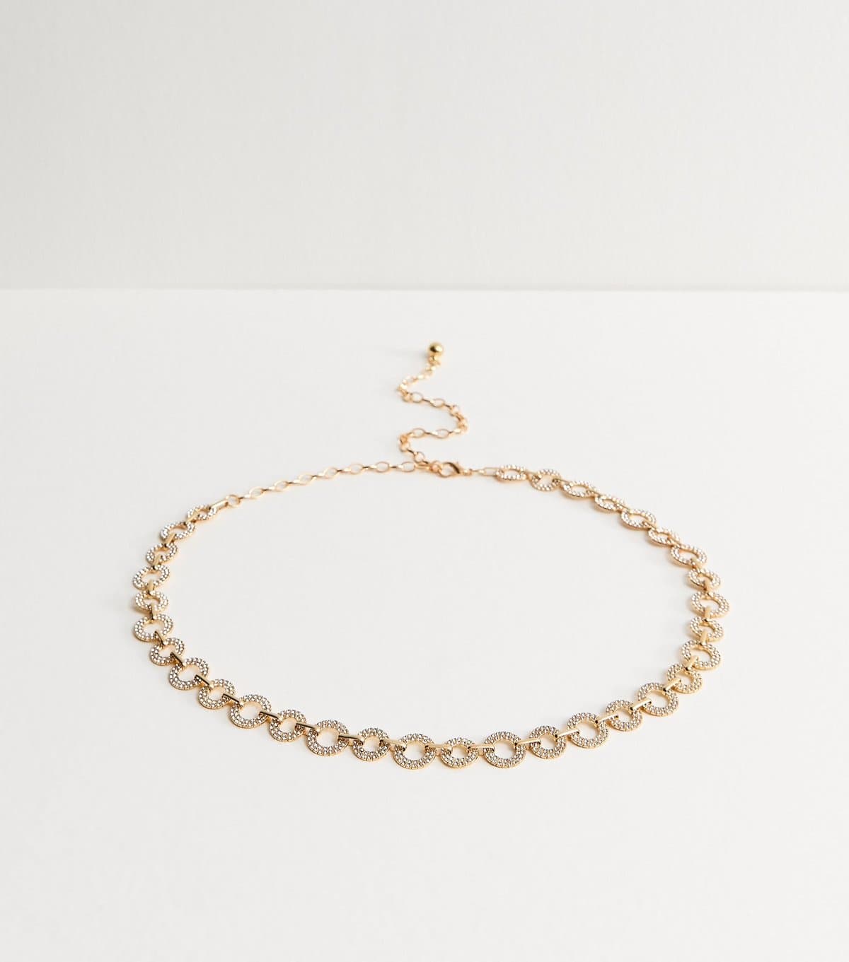 New Look Gold Tone Diamante Chain Belt New Look