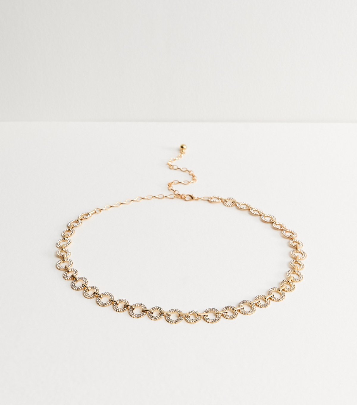 New Look Gold Tone Diamante Chain Belt New Look - 2