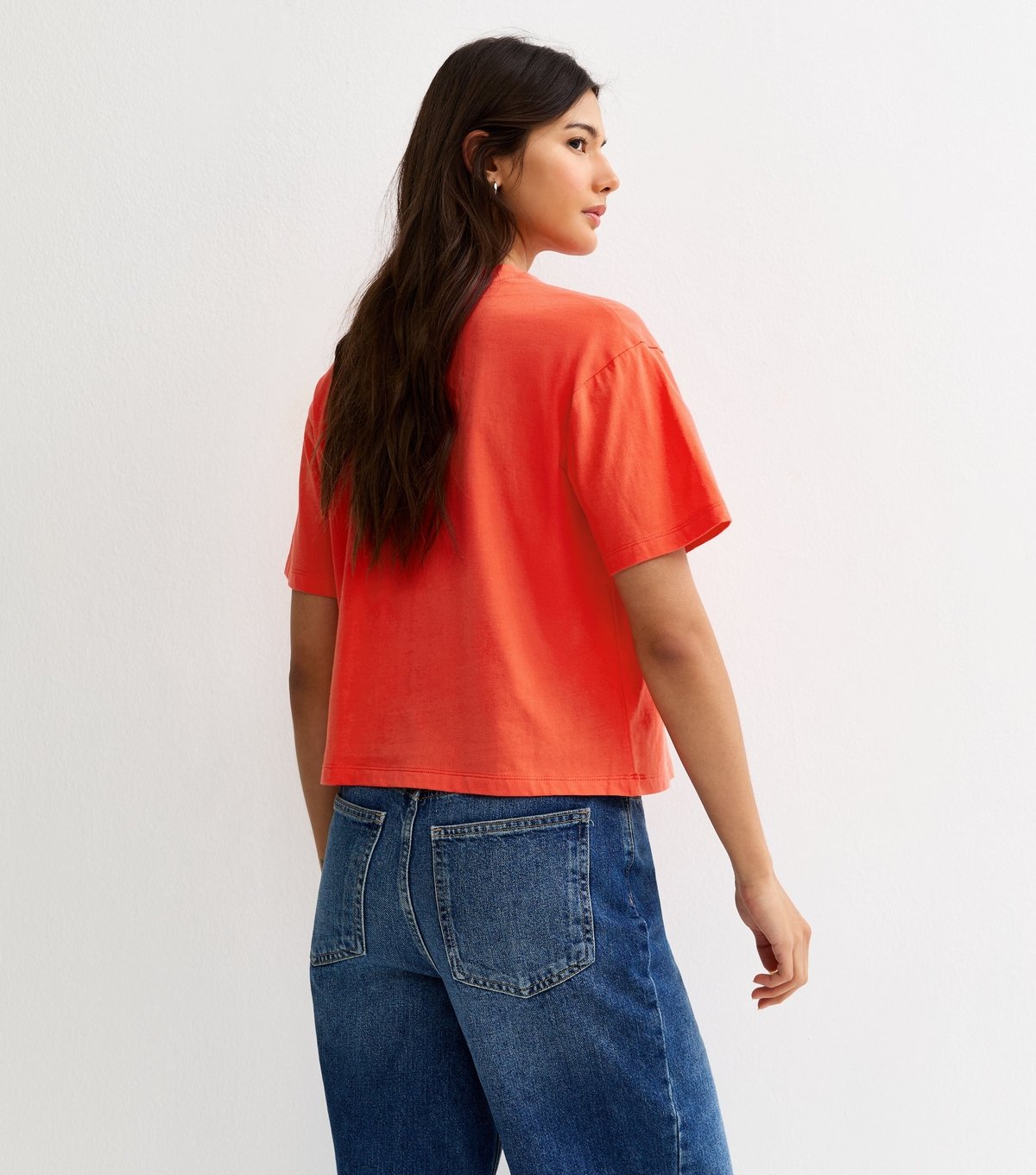 New Look Women's Bright Orange Cotton Boxy T-Shirt New Look - 4