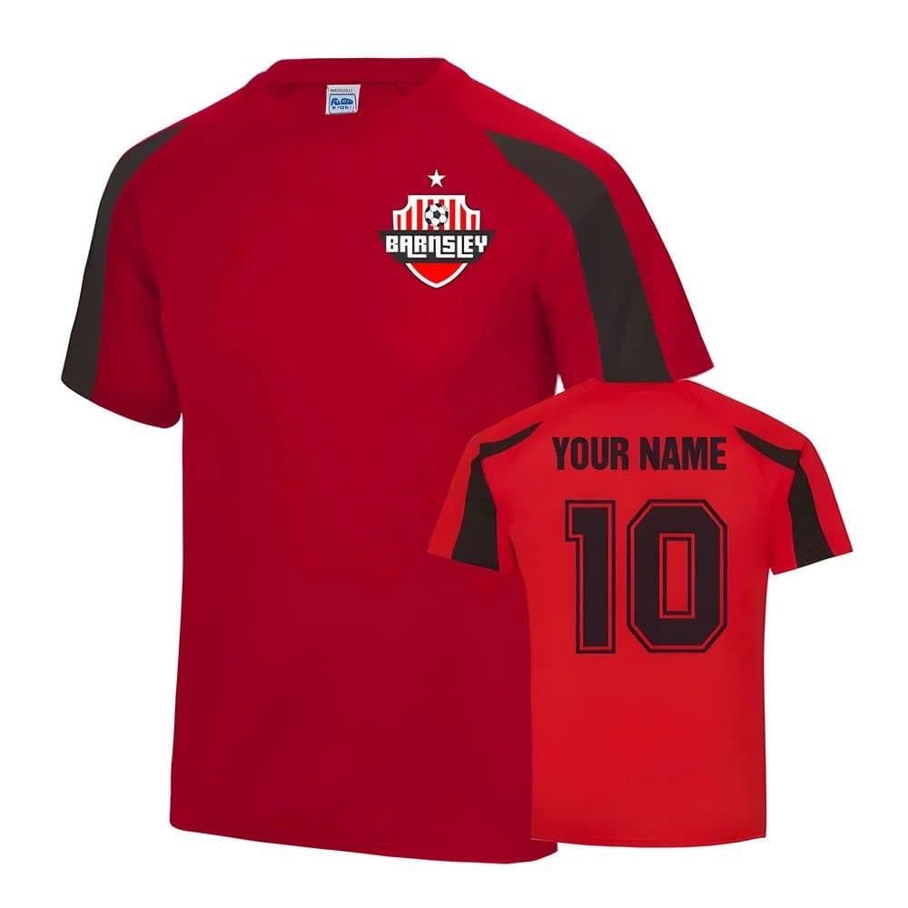 Barnsley Barnsley Men's Personalised Your Name Sports Training Jersey Red