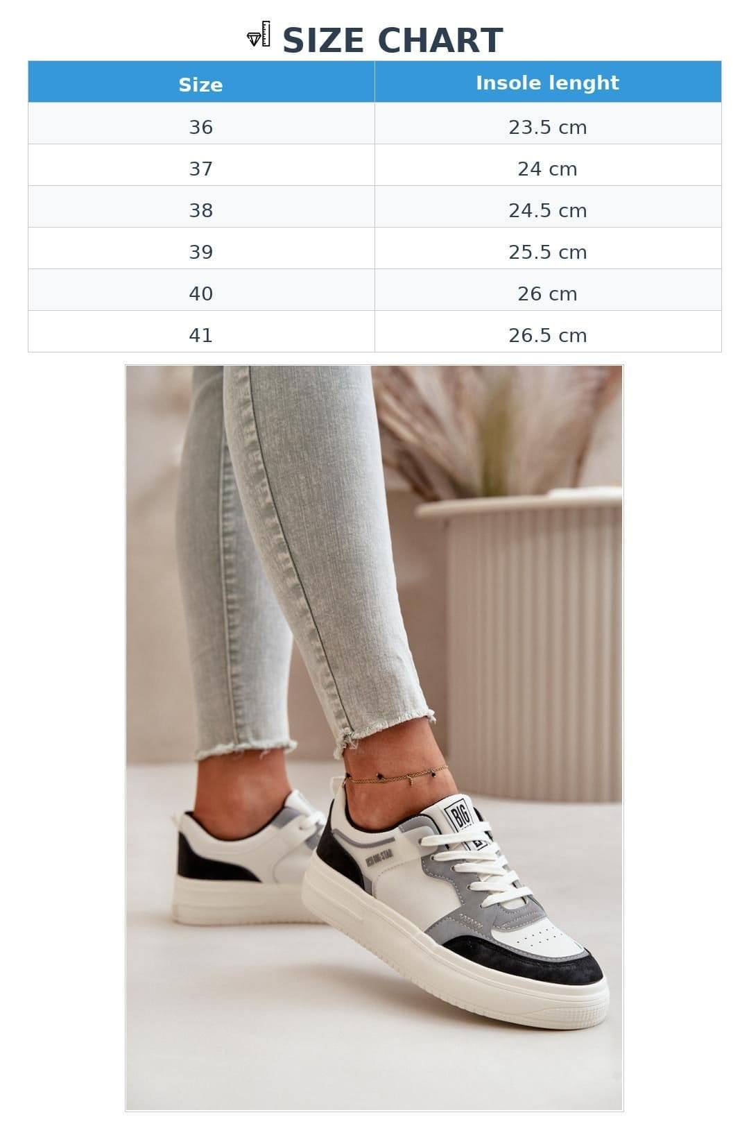 Love Lace Love Lace Women's Big Star Sport Sneakers in with Rubber Sole Grip in White - 4