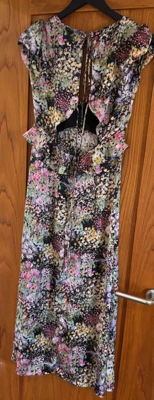 Topshop Floral satin midi Topshop dress