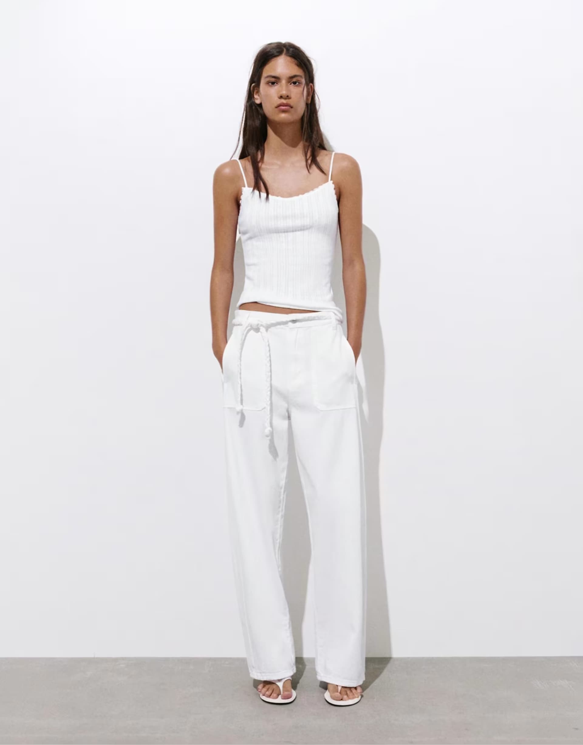 ASOS ASOS White Balloon Jeans with Drawstring