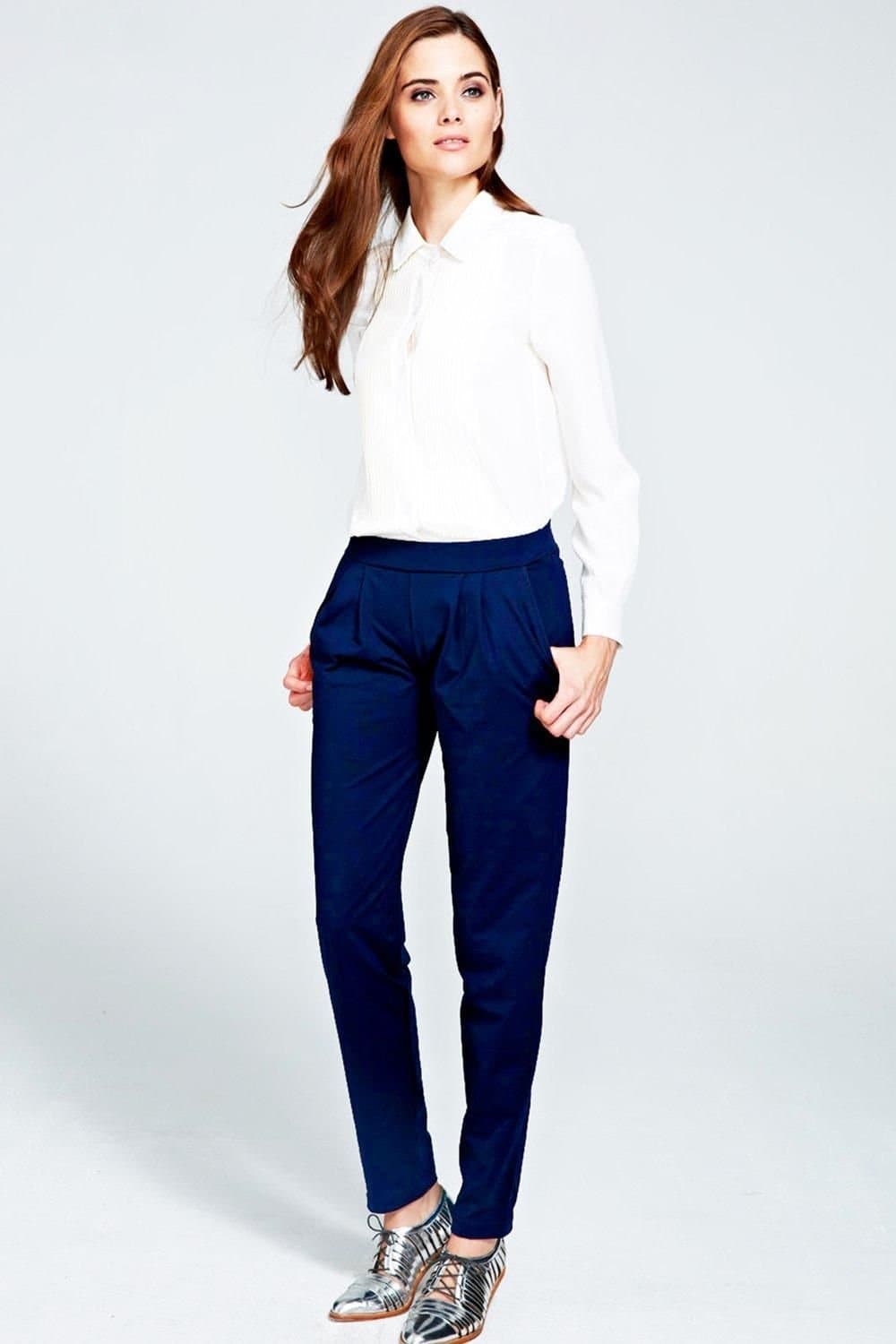 Hot Squash Hot Squash Women's Slouch n Glam Trousers in Navy