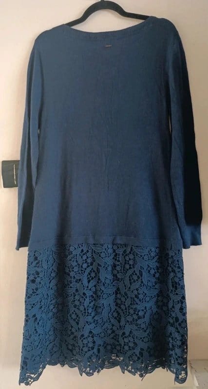 White Stuff White Stuff navy Lace Hem Midi Dress UK 14 | Boho Smart Casual Workwear RRP £65 - 1