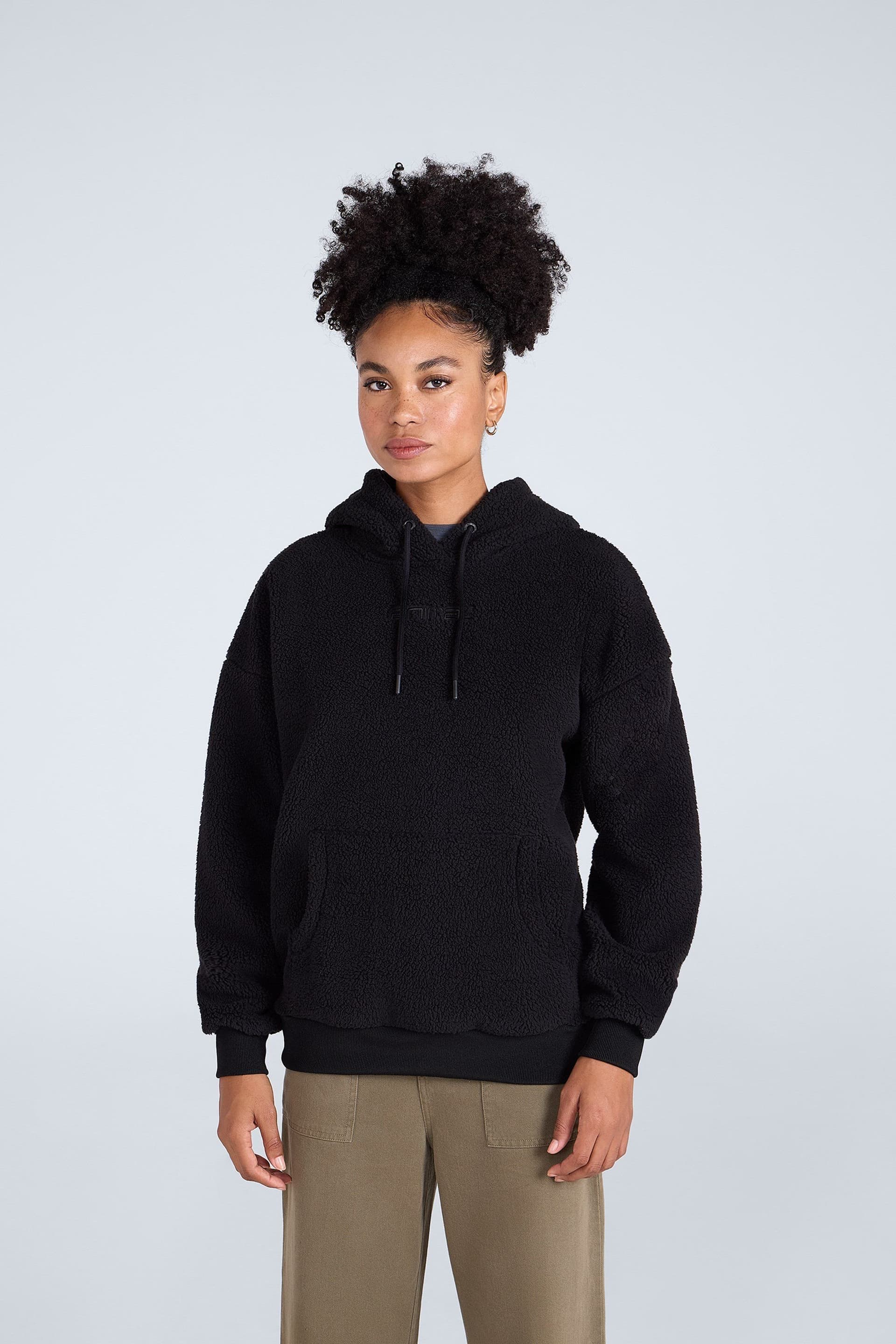 Animal Animal Women's Soft Lightweight Warm Comfortable Casual Cosy Pullover Fleece Hoodie in Black