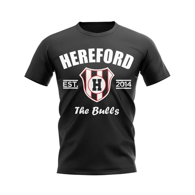 Hereford Hereford Men's Personalised Established Football T-Shirt in Black - 2