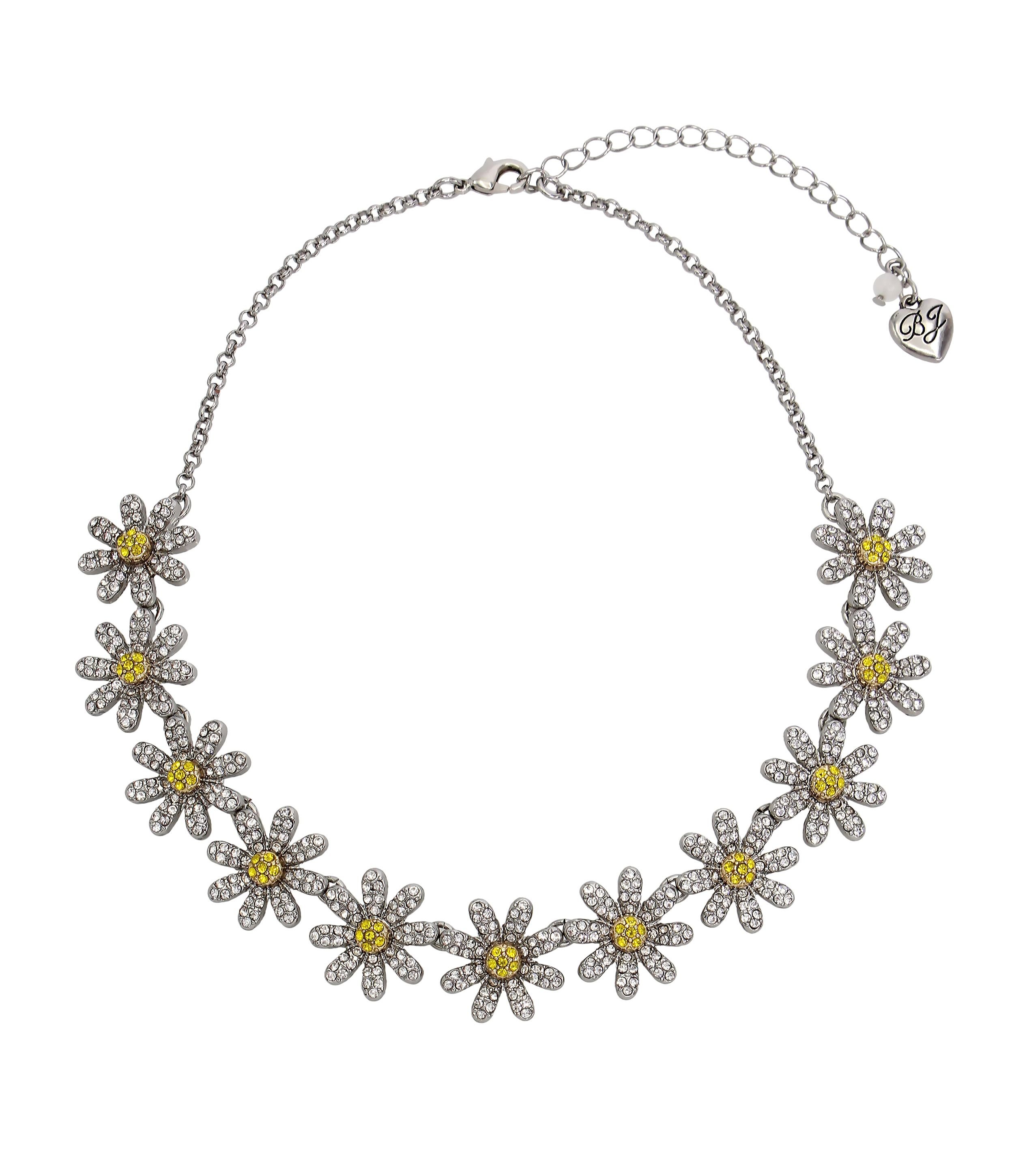Betsey Johnson Betsey Johnson Women's Daisy Bib Necklace in Yellow - 1
