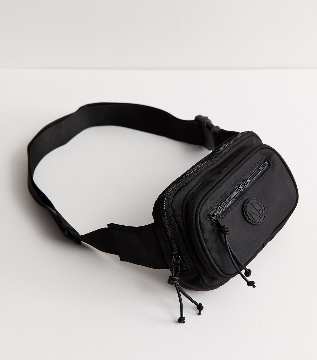 New Look Black Woven Zipped Belt Bag New Look - 4