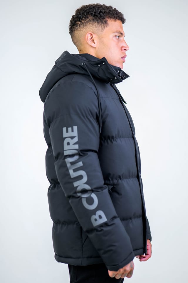 BCouture BCouture Men's Hooded Puffer Jacket in Black - 3