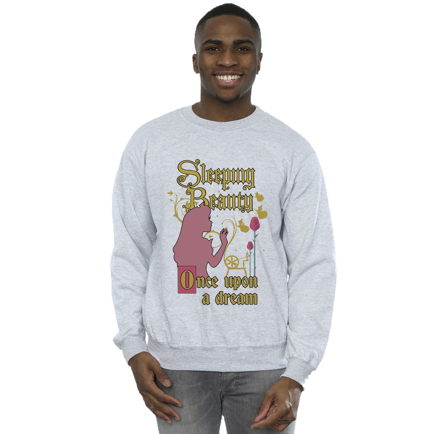 Sleeping Beauty Sleeping Beauty Men's Once Upon A Dream Disney Sweatshirt in Grey
