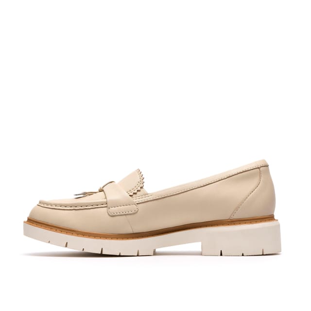 Clarks Clarks Women's Westlynn Bella Cream Leather Loafers, Slip Ons - 2