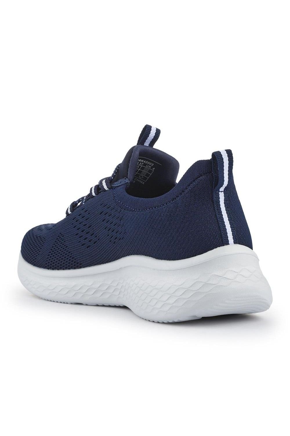 Pavers Pavers Women's Wide Fit Easy Step In Bungee Lace Trainers in Navy - 3