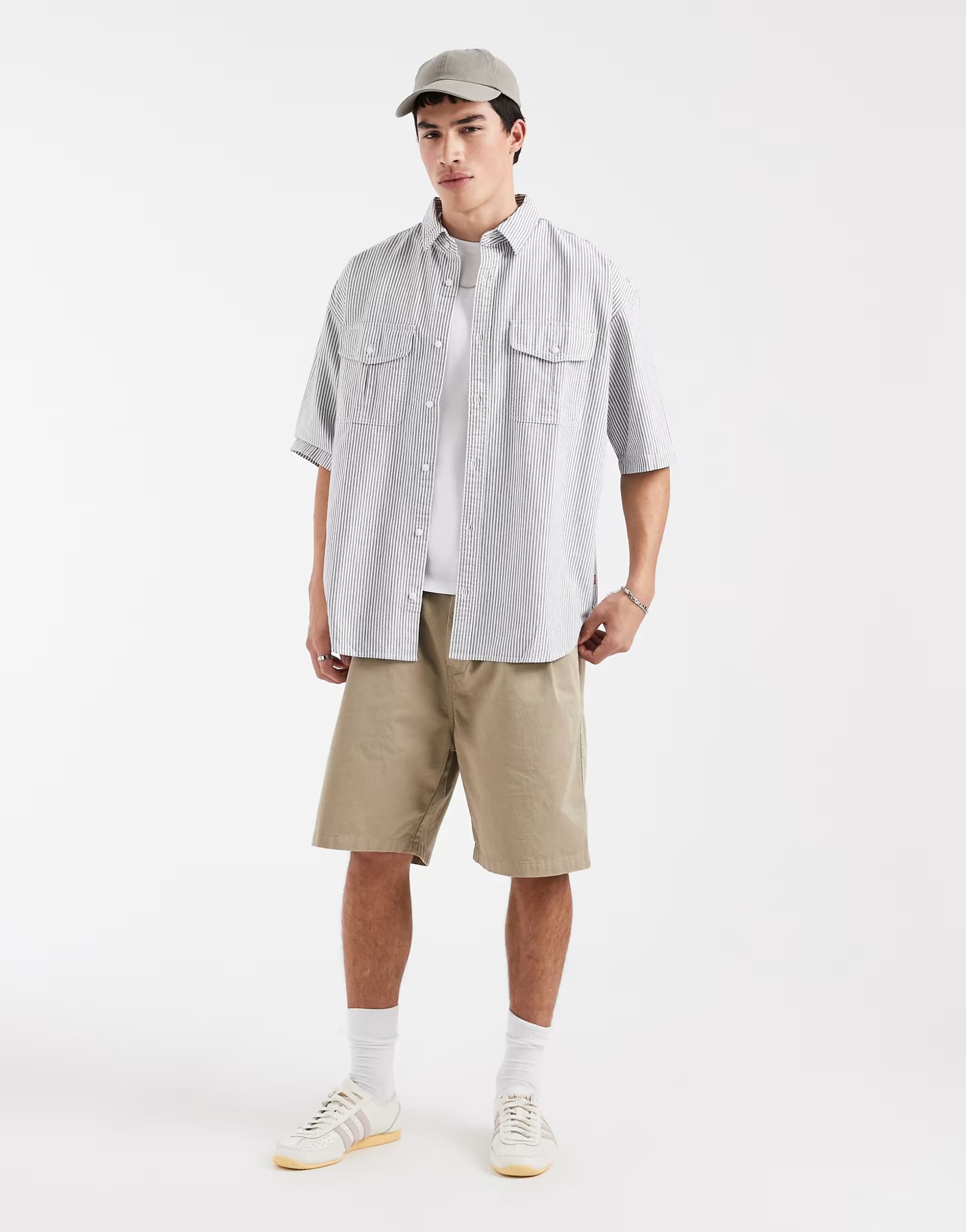ASOS Levi's Pacifica short sleeve loose shirt in black stripe