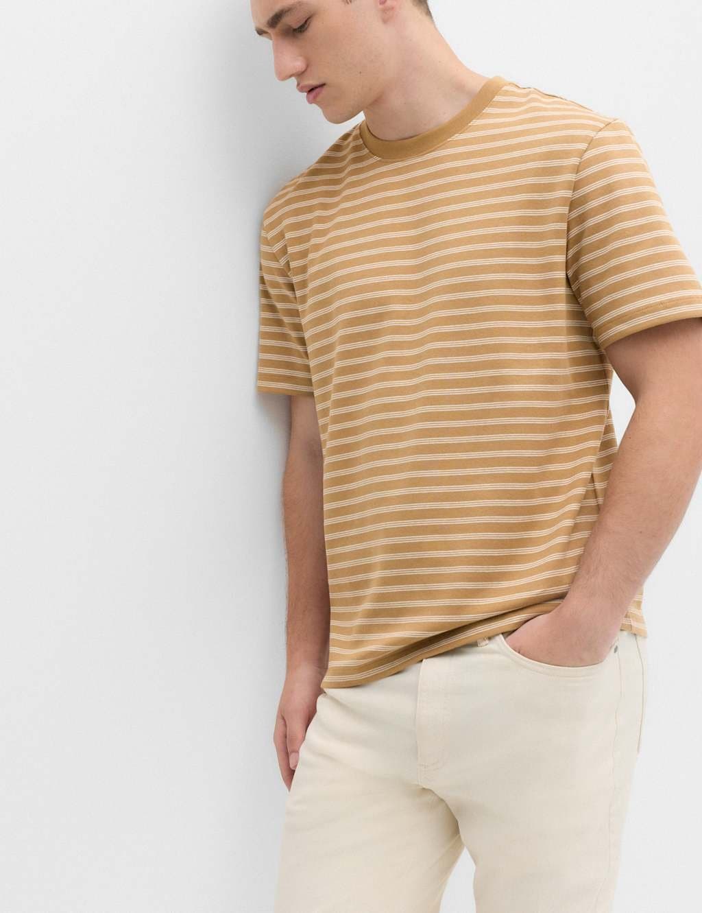 Marks & Spencer M&S Butterscotch Breton Stripe T-Shirt