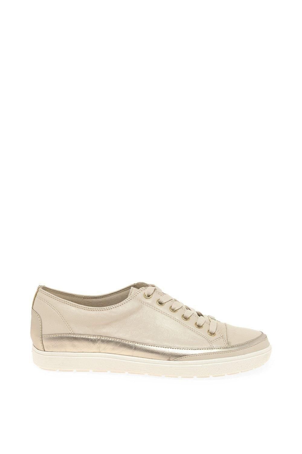 Caprice Caprice Women's 'Star' 'Casual Lace Up Trainers in Cream - 2