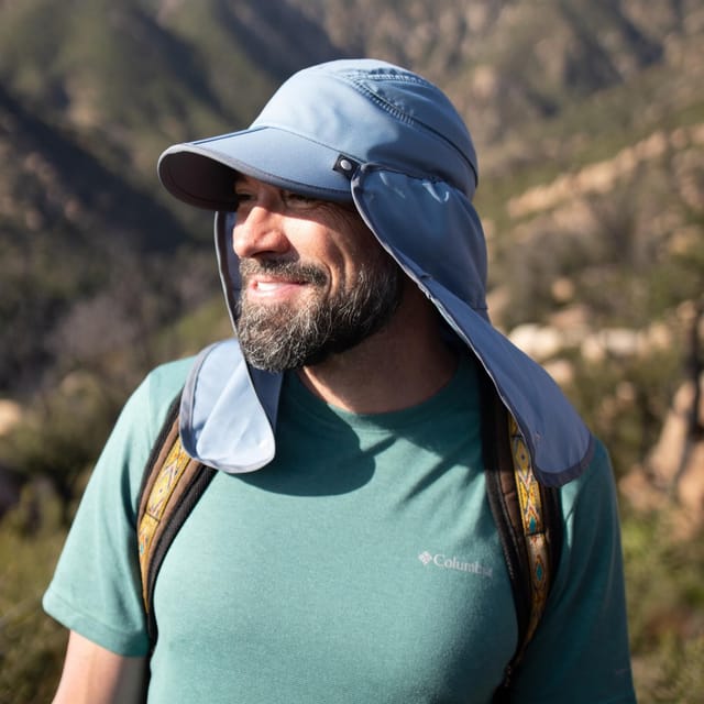 Sunday Afternoons Sunday Afternoons Men's 'Sun Guide' UPF 50+ Cap with Removable Neck Cape in Duck Egg Blue - 2
