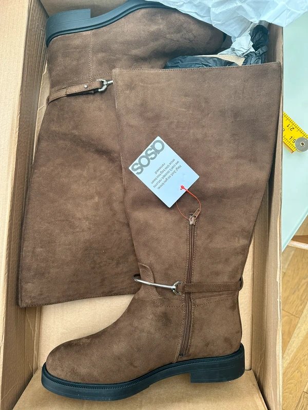 ASOS BNWT brown ASOS knee high riding style boots size 7 - 1