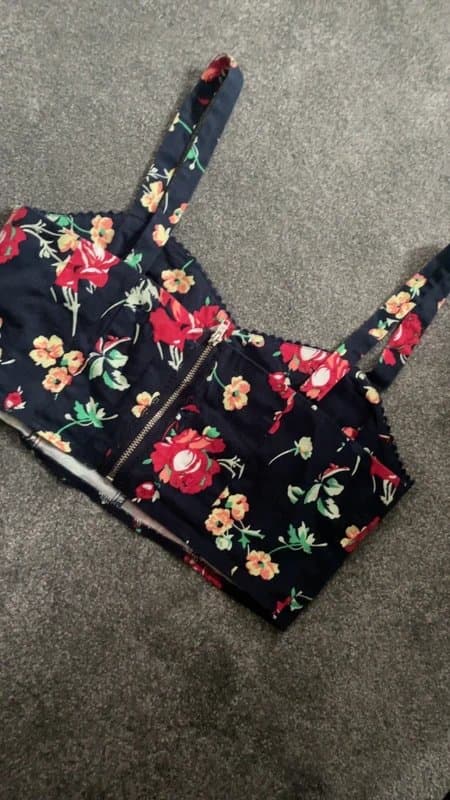 New Look New look navy floral bralet size 12
