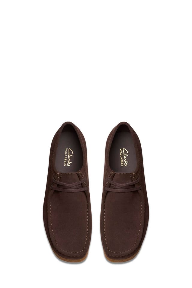 Clarks Originals Clarks Originals Men's Wallabee EVO Suede Shoes Dark Brown - 3