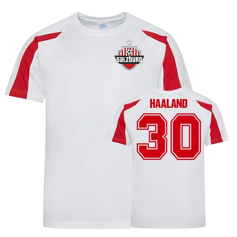 Red Bull Salzburg Red Bull Salzburg Men's Erling Braut Haaland Fc Sports Training Jersey in White