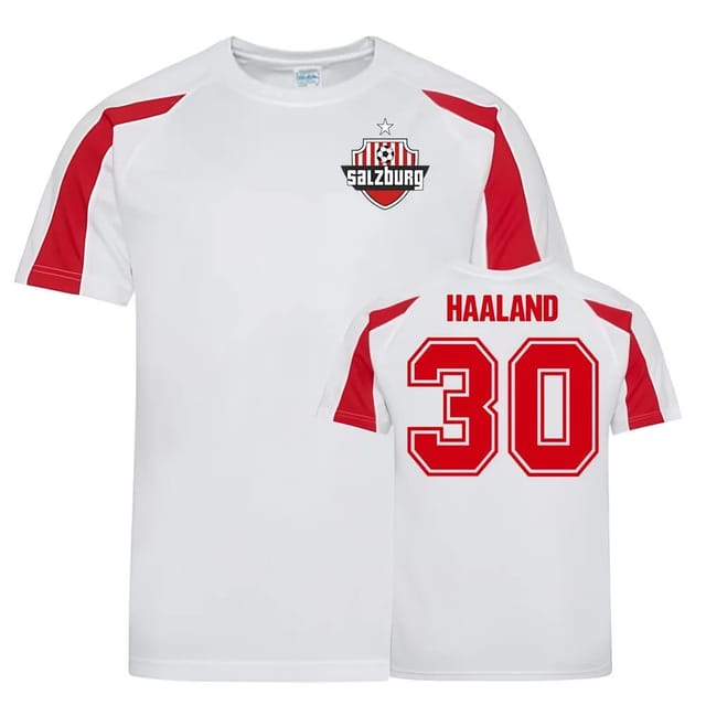 Red Bull Salzburg Red Bull Salzburg Men's Erling Braut Haaland Fc Sports Training Jersey in White - 2