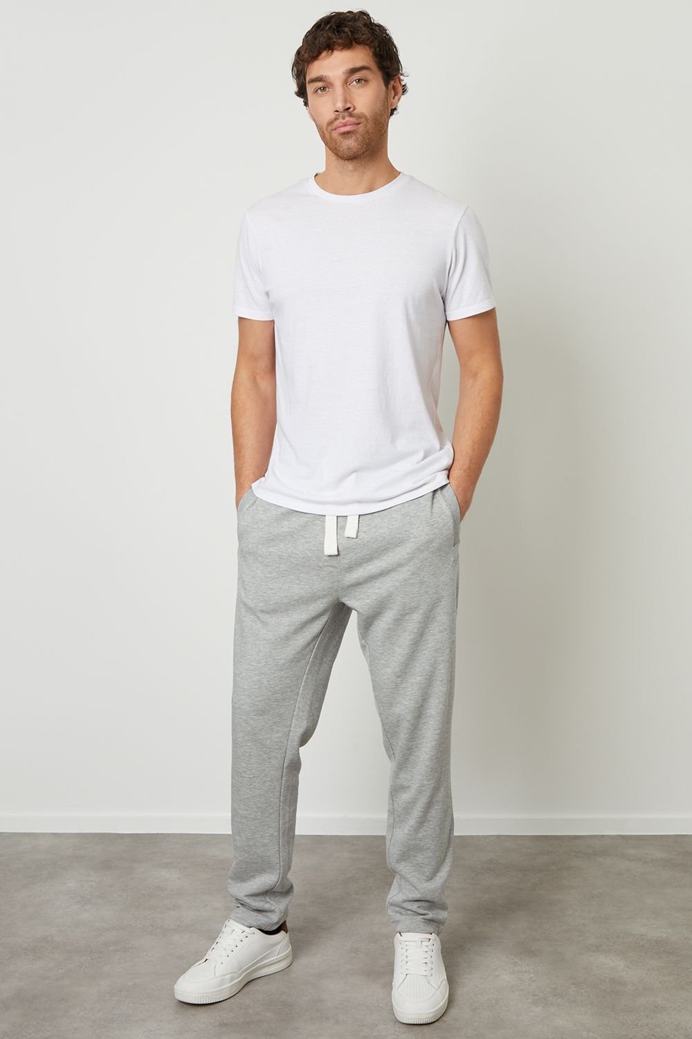 Threadbare Threadbare Men's 'Mar' Straight Leg Joggers in Light Grey - 3