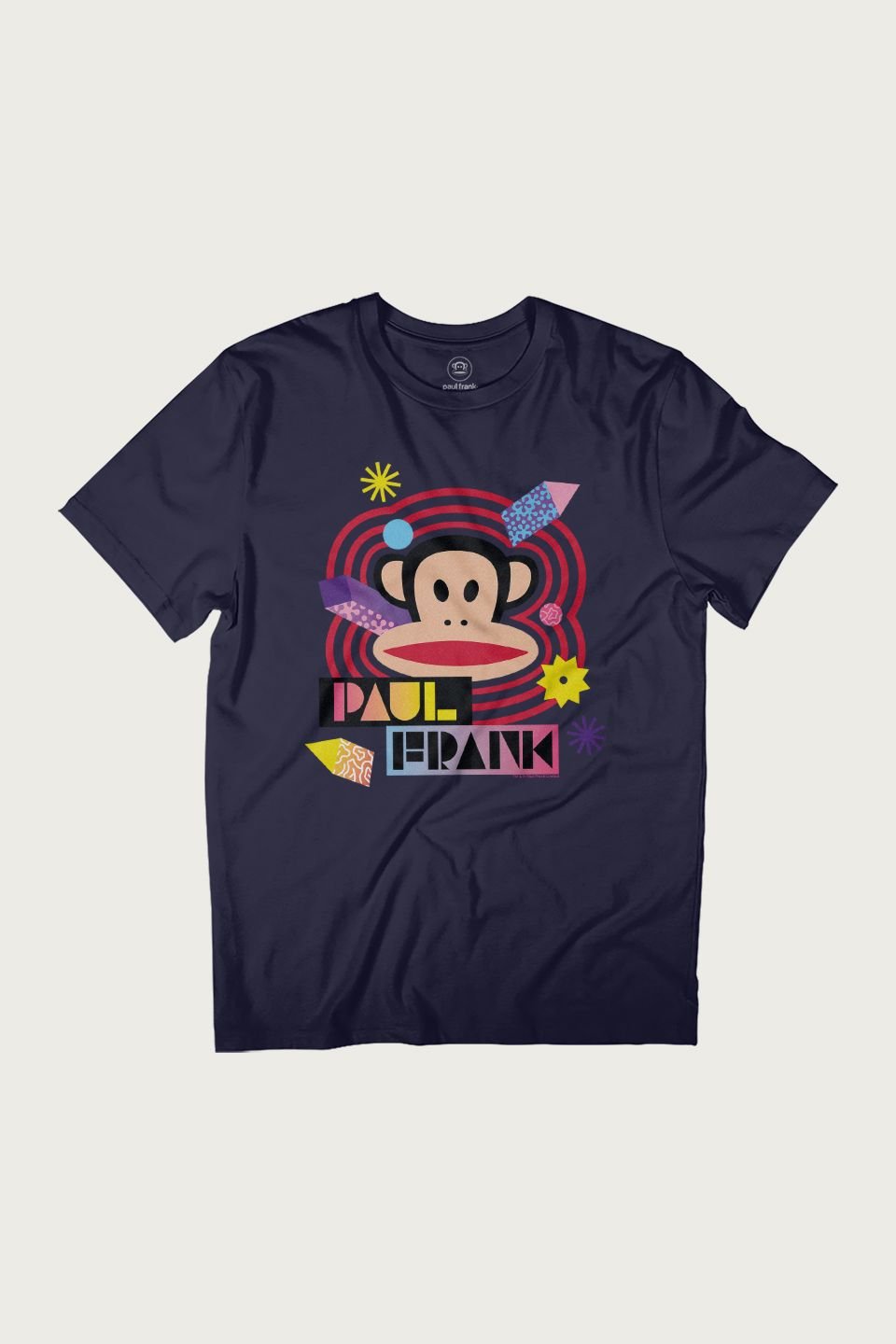 Paul Frank Paul Frank Men's Julius Psychedelic Block Art T-Shirt in Navy - 2