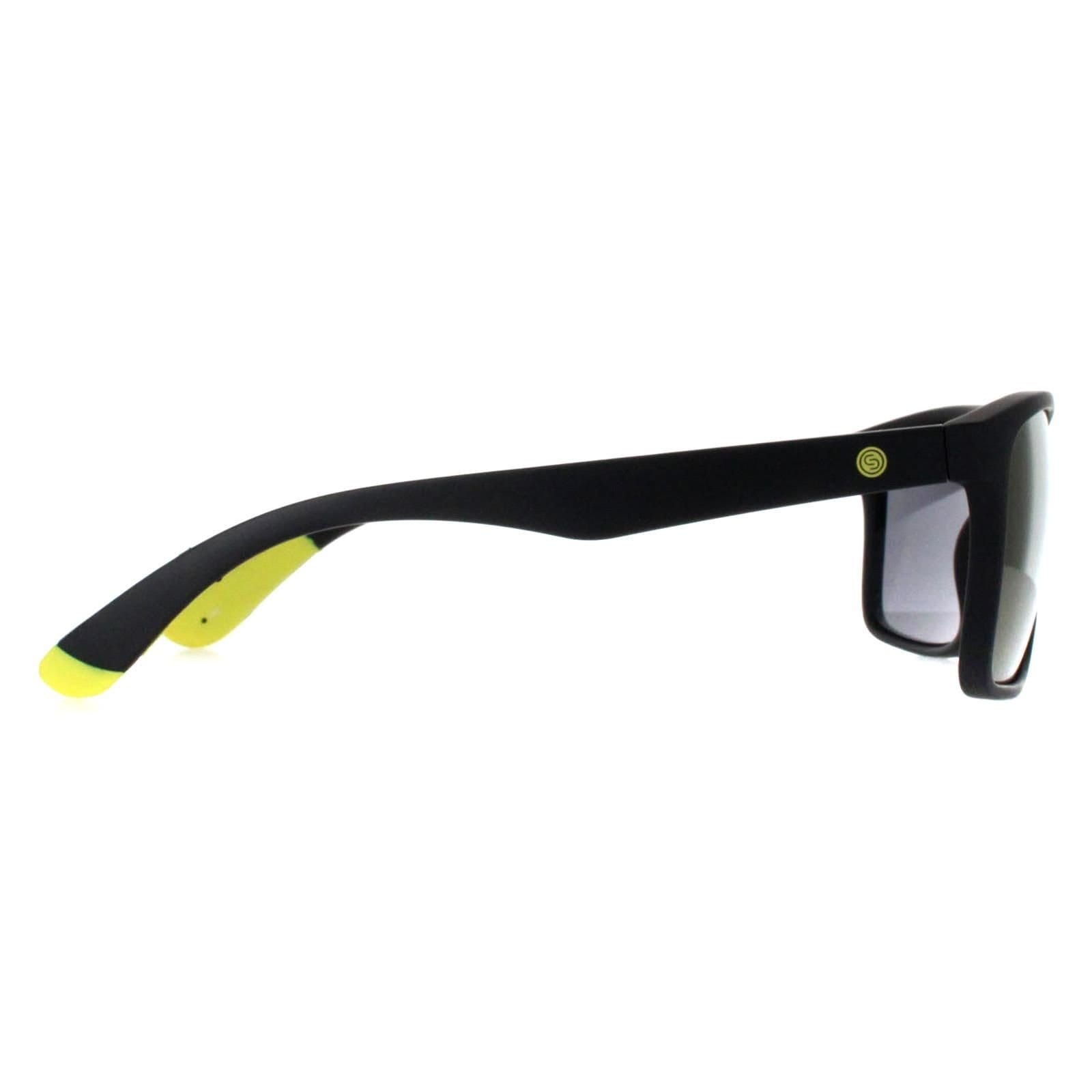 SMARTY SMARTY Men's Rectangle Matte Black Rubber Yellow Bronze Blue Flash SA2306 - 4