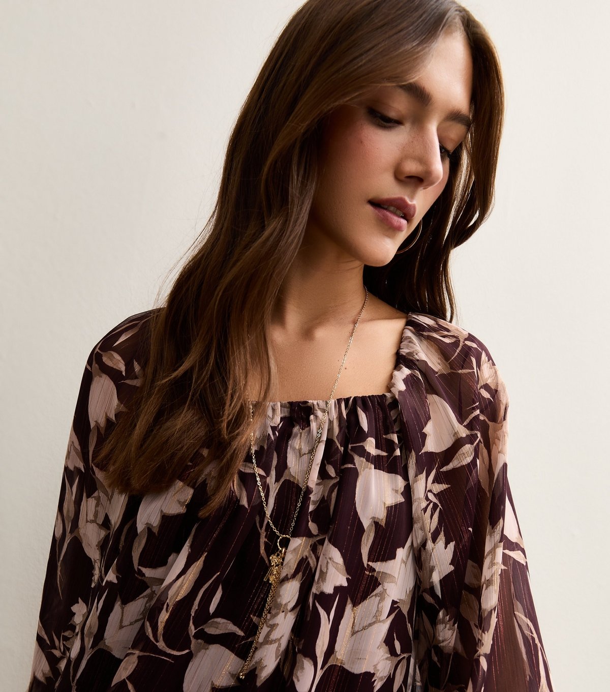 New Look Women's Purple Floral Smock Mini Dress New Look - 3