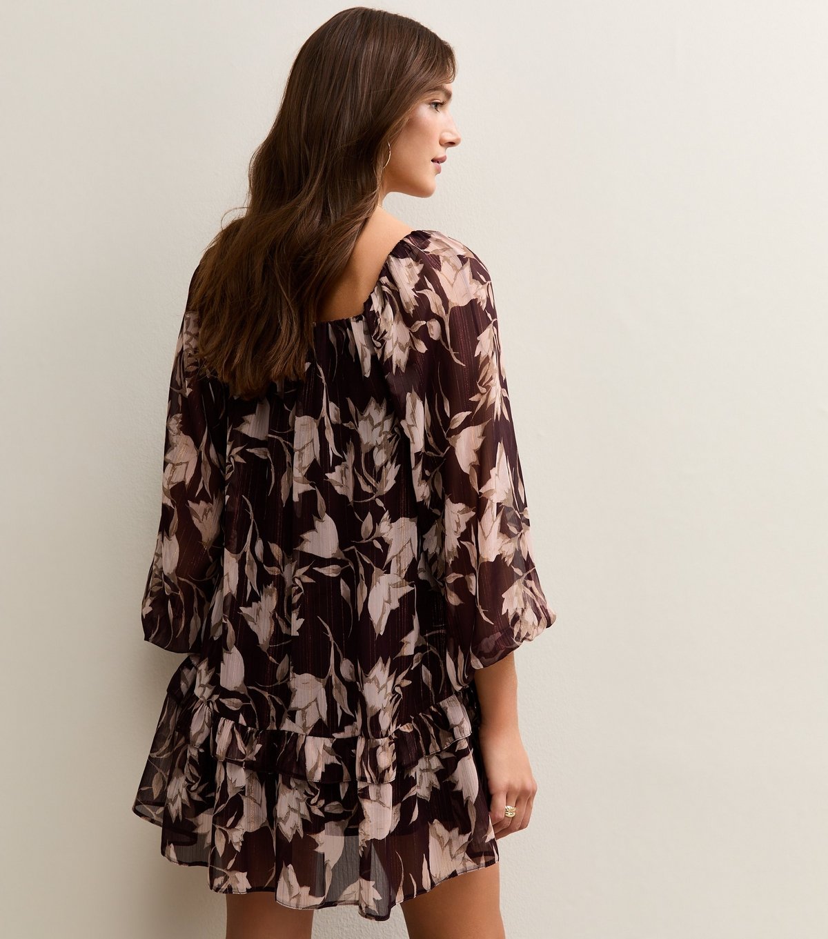 New Look Women's Purple Floral Smock Mini Dress New Look - 4