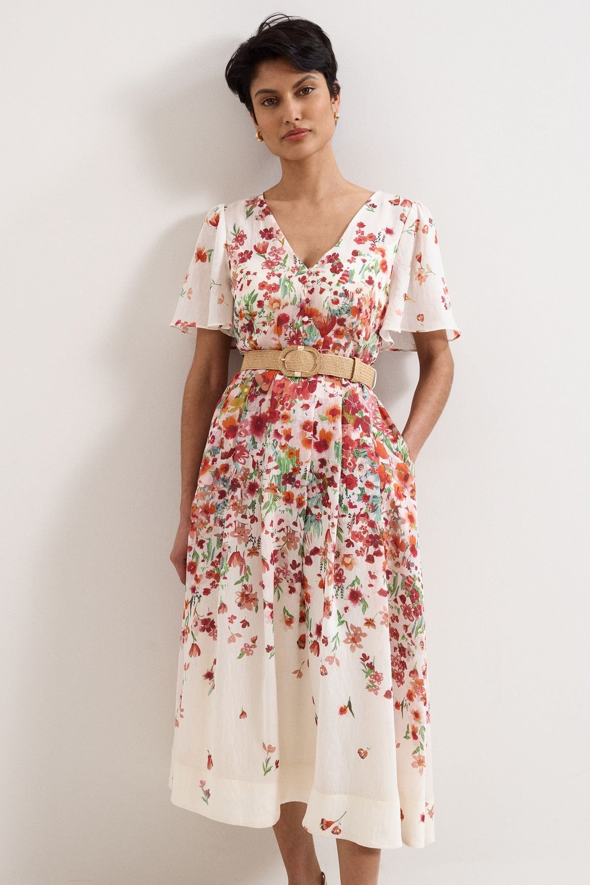 Phase Eight Phase Eight Women's Lovette Floral Dress in Cream - 3