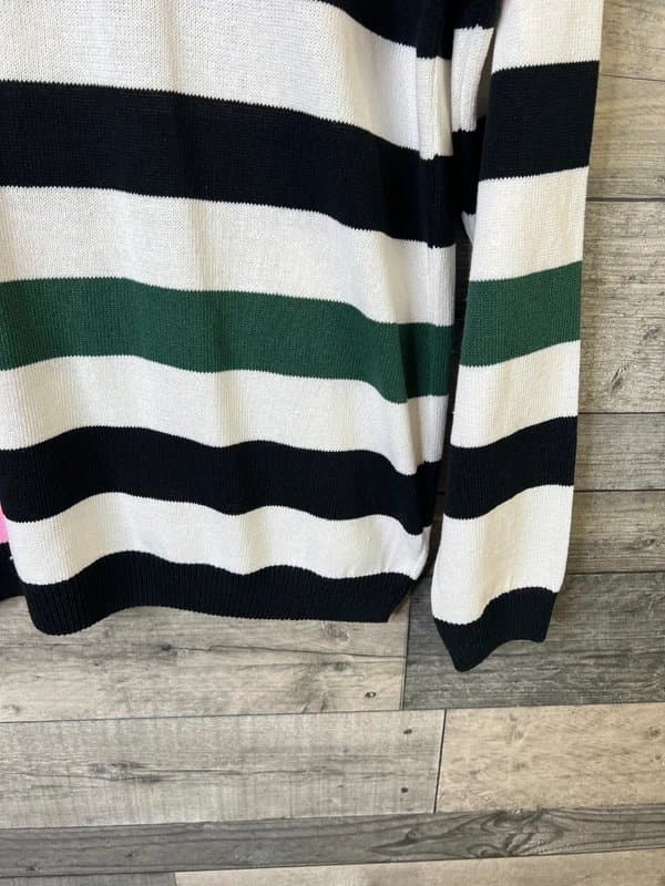 ASOS ASOS Striped Jumper Size Medium Pink Funky Checkerboard Fun Knit Sweater