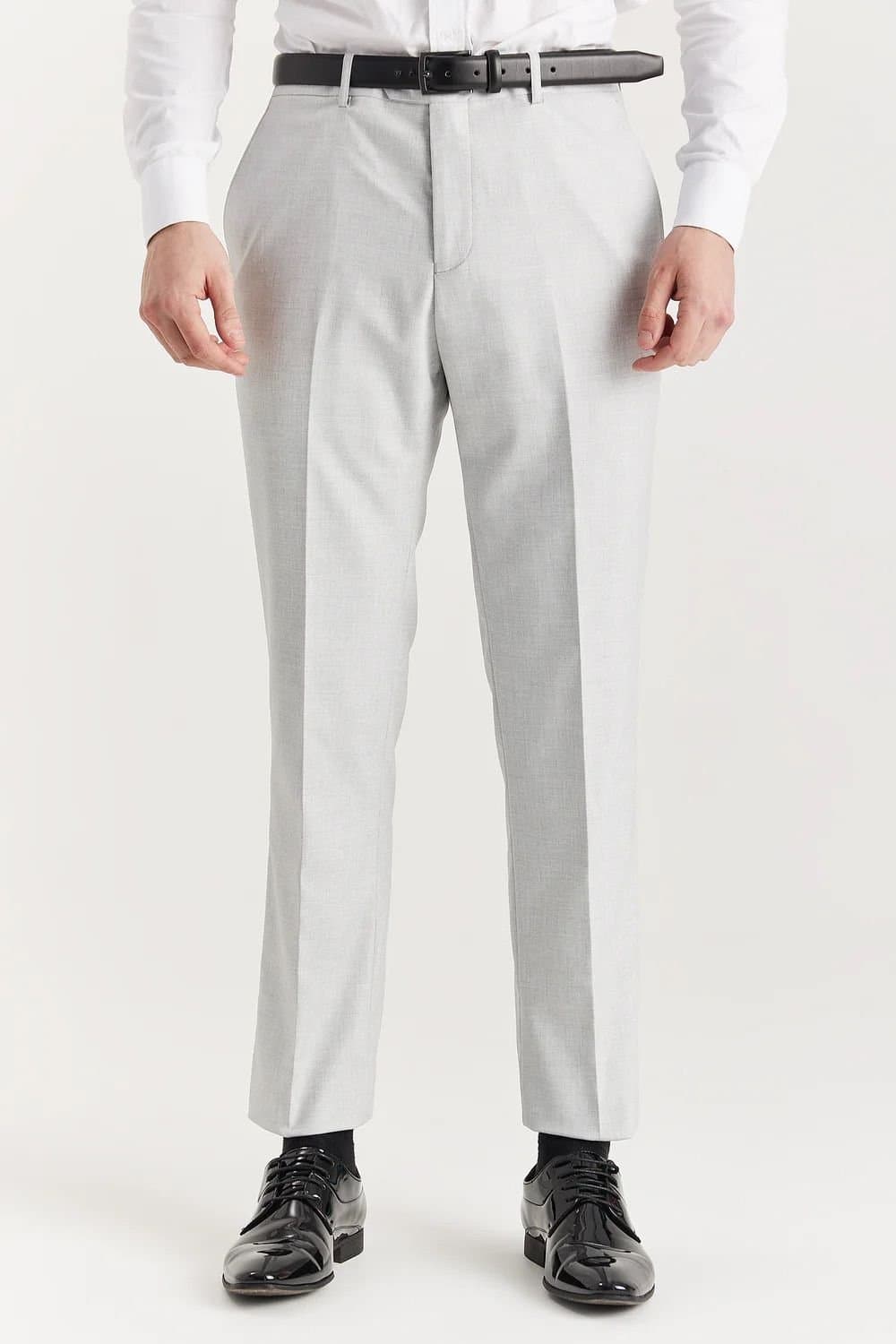 Paul Andrew Paul Andrew Men's Belmont Trousers Wedding Suit Pants in Silver