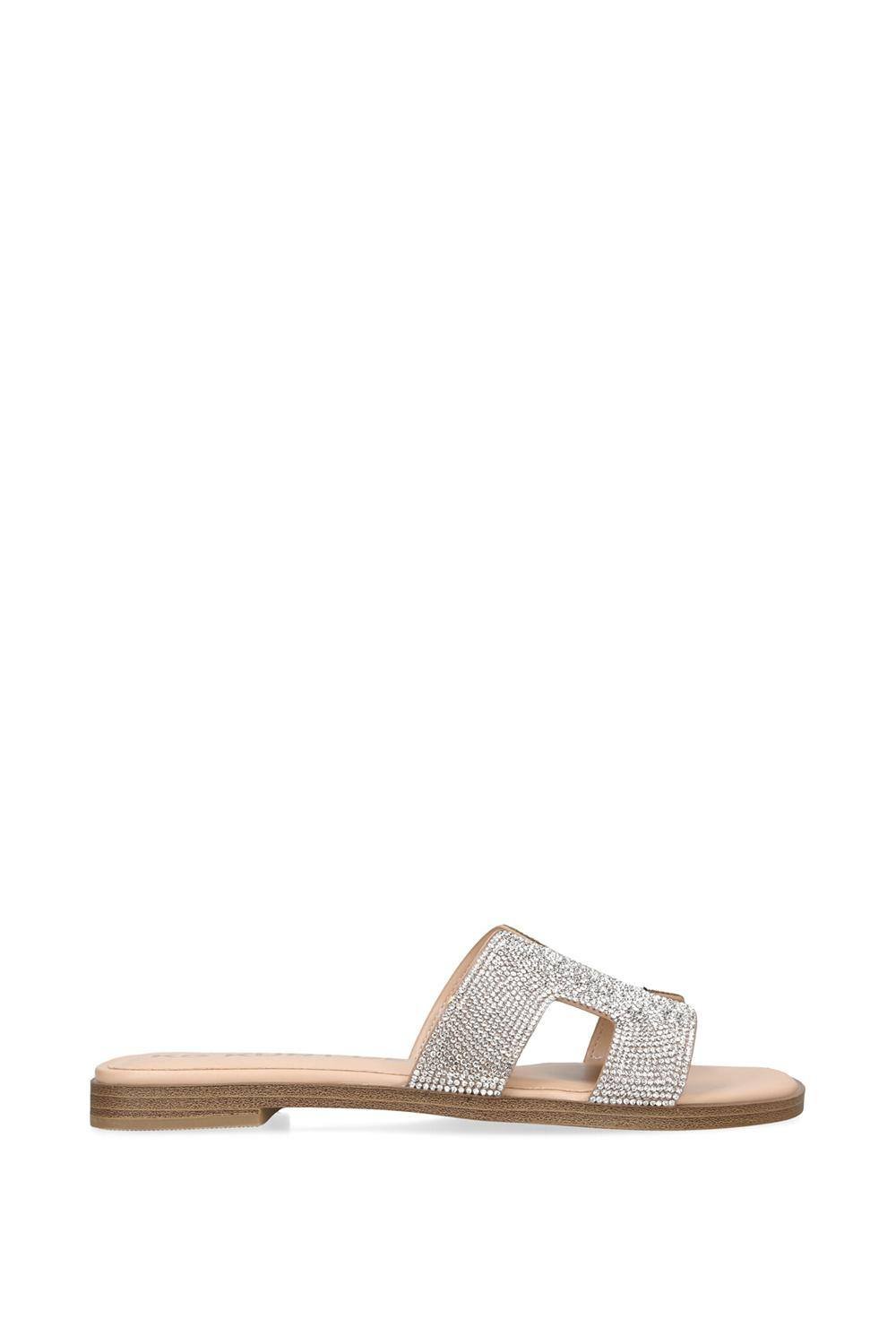 KG Kurt Geiger KG Kurt Geiger Women's 'Raven Bling' Fabric Sandals in Silver - 4