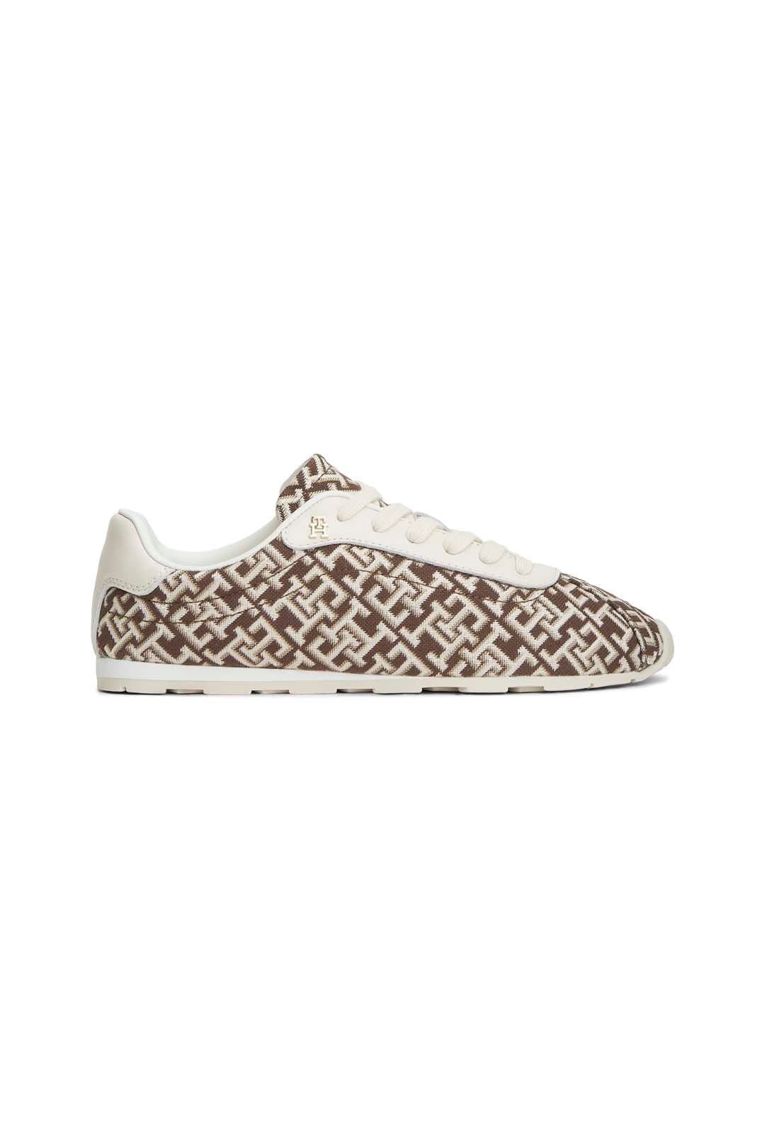 Tommy Hilfiger Tommy Hilfiger Women's Bella Monogram Sneaker Brown - 1