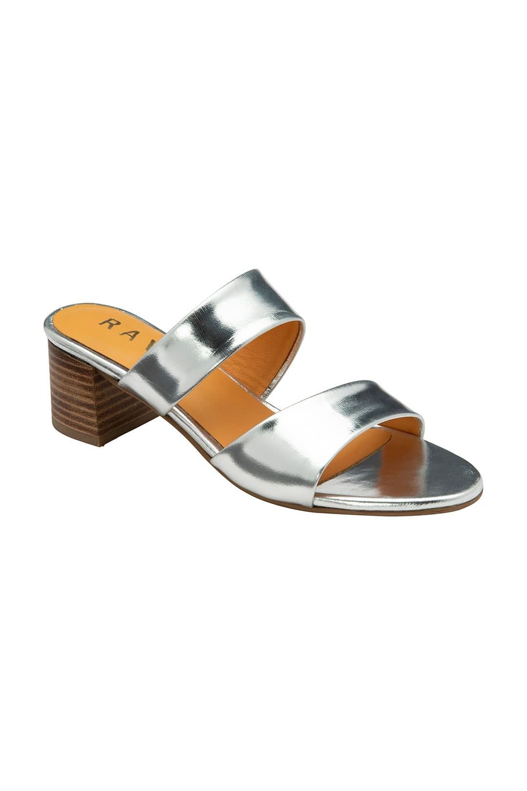 Ravel Ravel Women's Silver Metallic Leather 'Lund' Mule Sandals