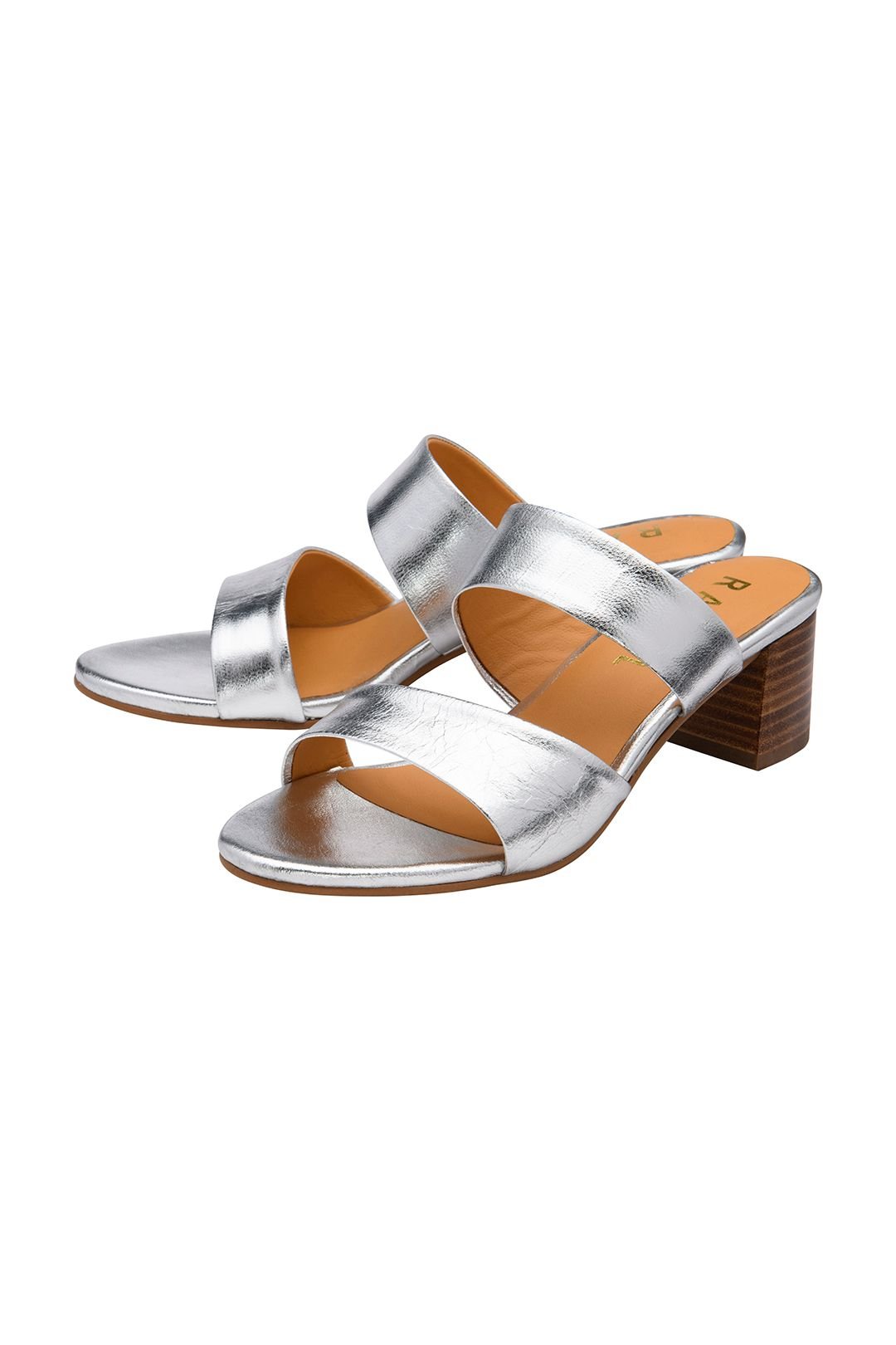 Ravel Ravel Women's Silver Metallic Leather 'Lund' Mule Sandals - 2
