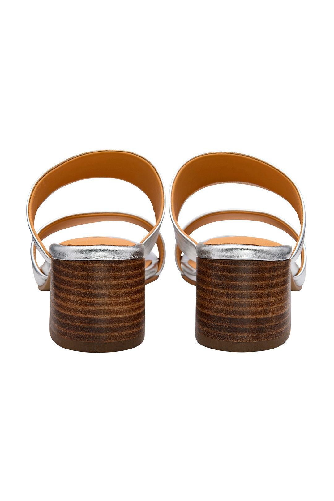 Ravel Ravel Women's Silver Metallic Leather 'Lund' Mule Sandals - 3