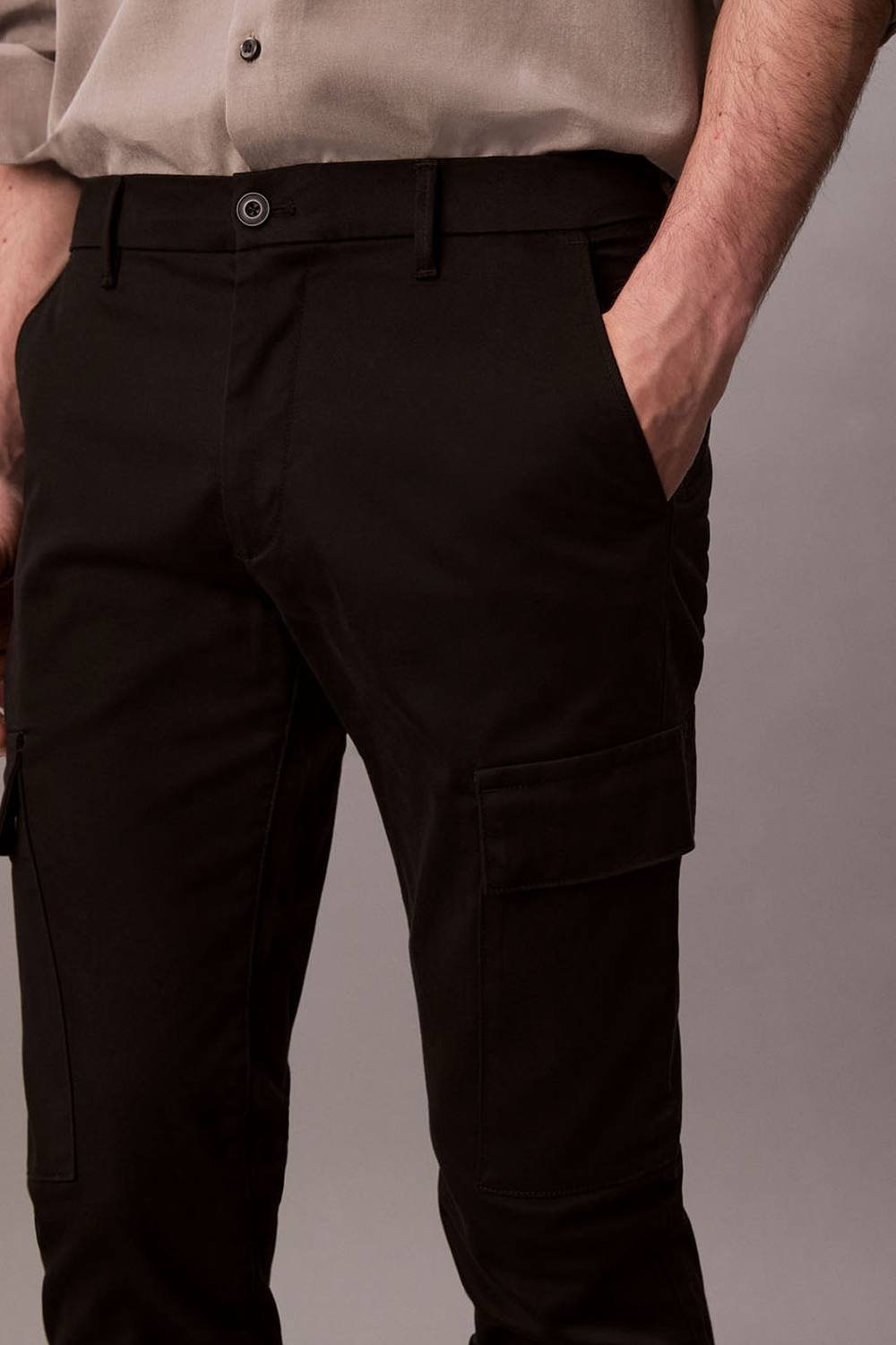 Calvin Klein Calvin Klein Men's Slim Cotton Stretch Cargo Black - 2