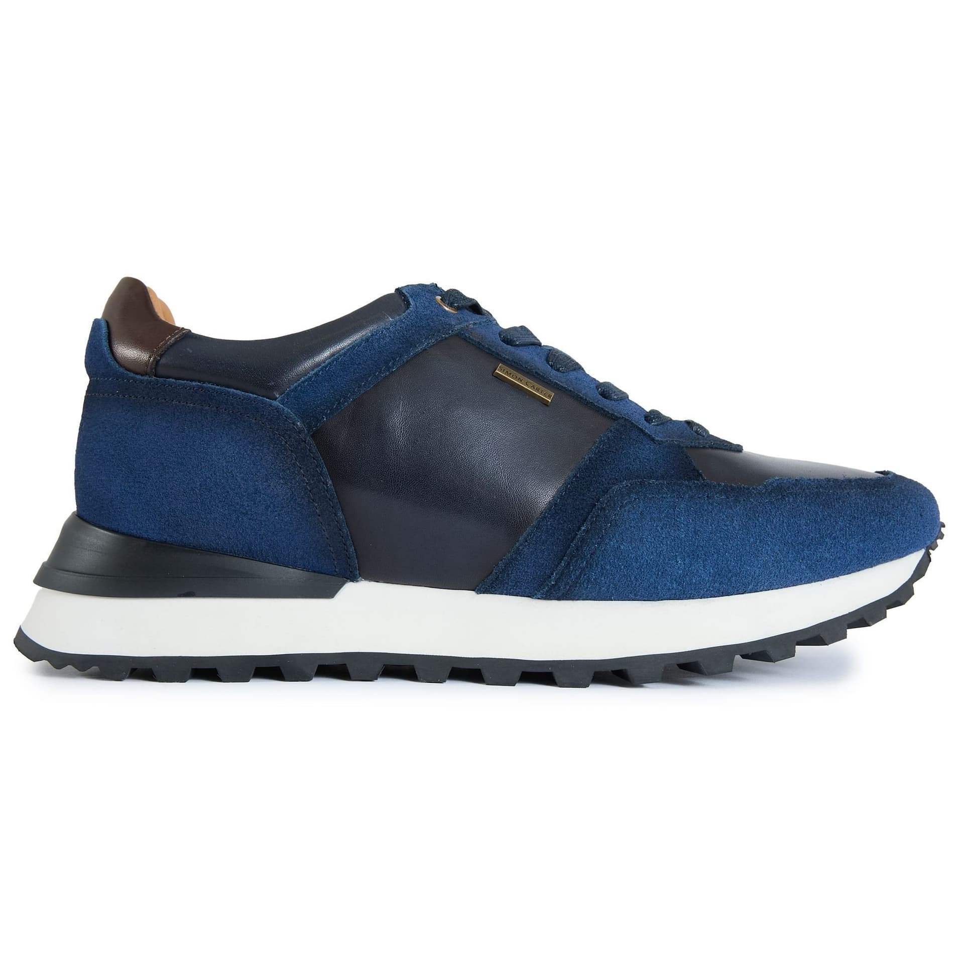 Simon Carter SIMON CARTER Men's Gervais Casual Runner Trainers in Blue