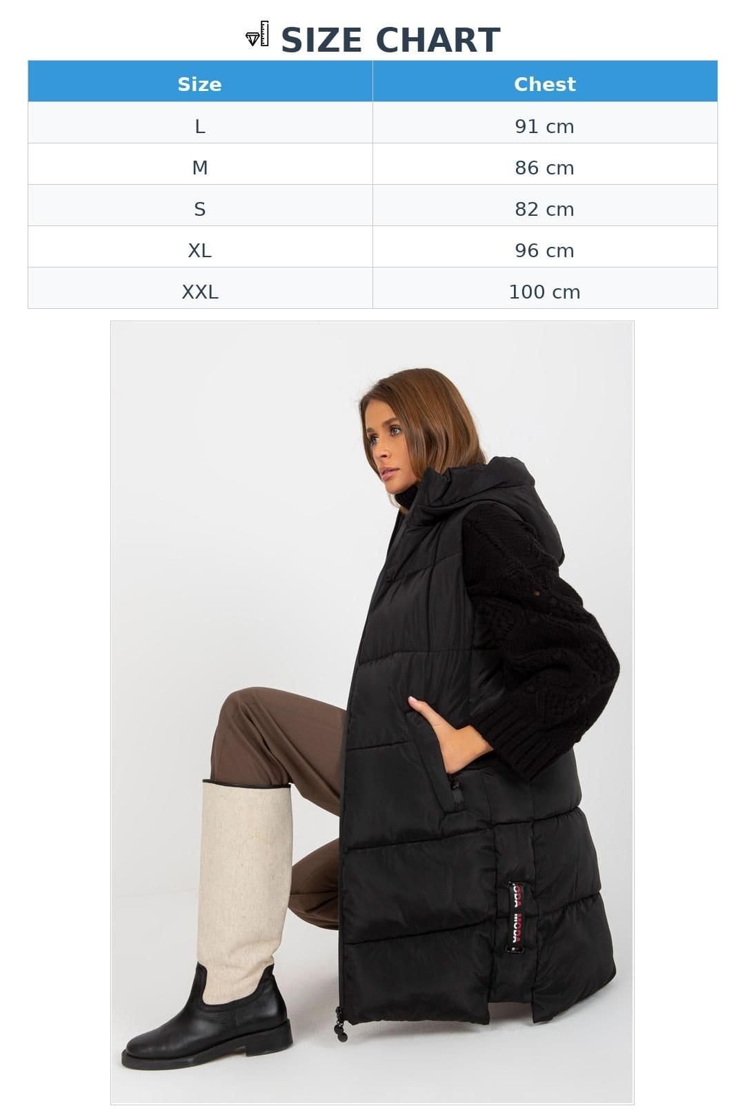Love Lace Love Lace Women's Quilted Down Hooded Zip Vest Fully Lined in Black - 4