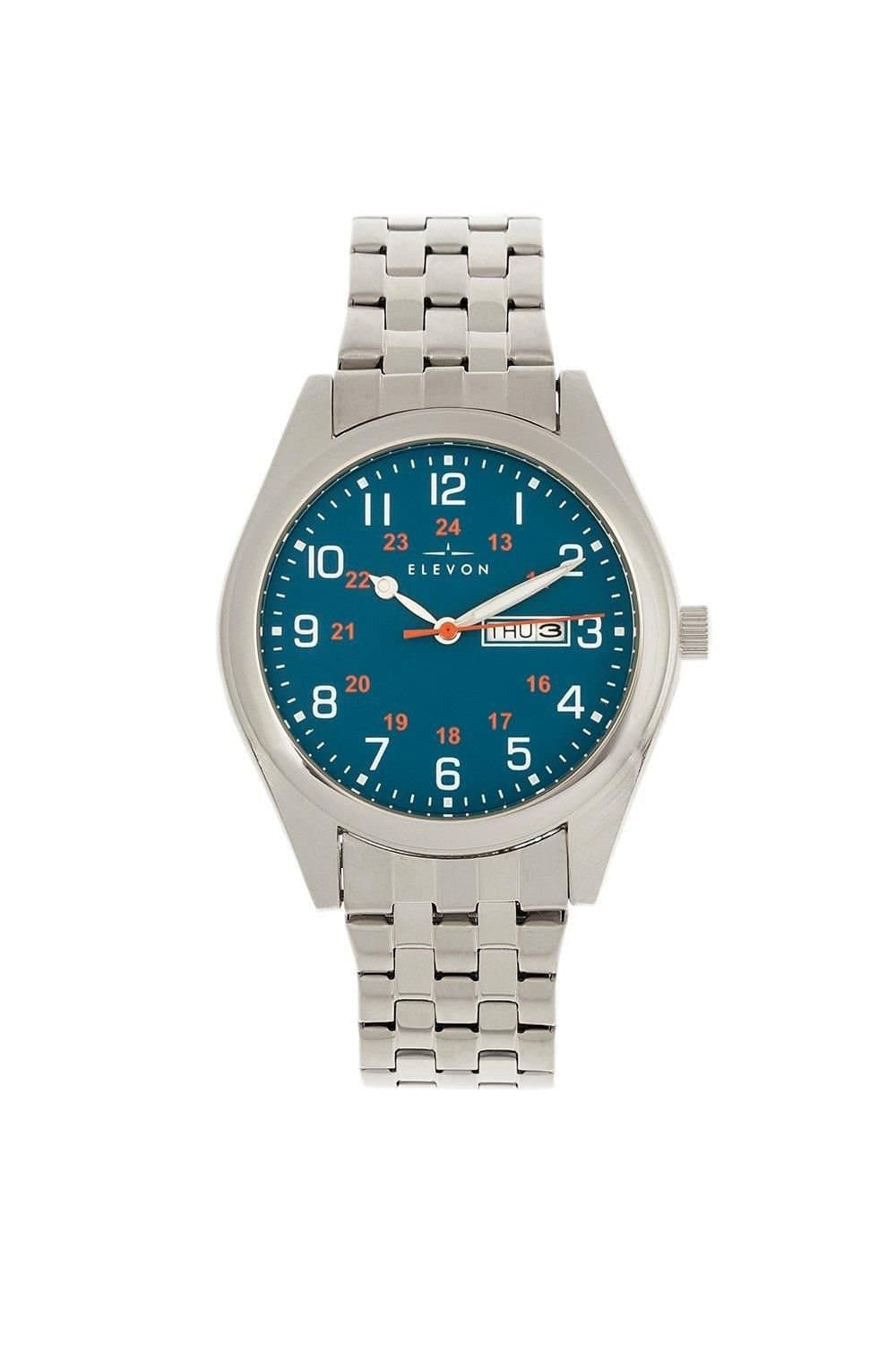 Elevon Elevon Men's Gann Bracelet Watch with Day & Date in Teal