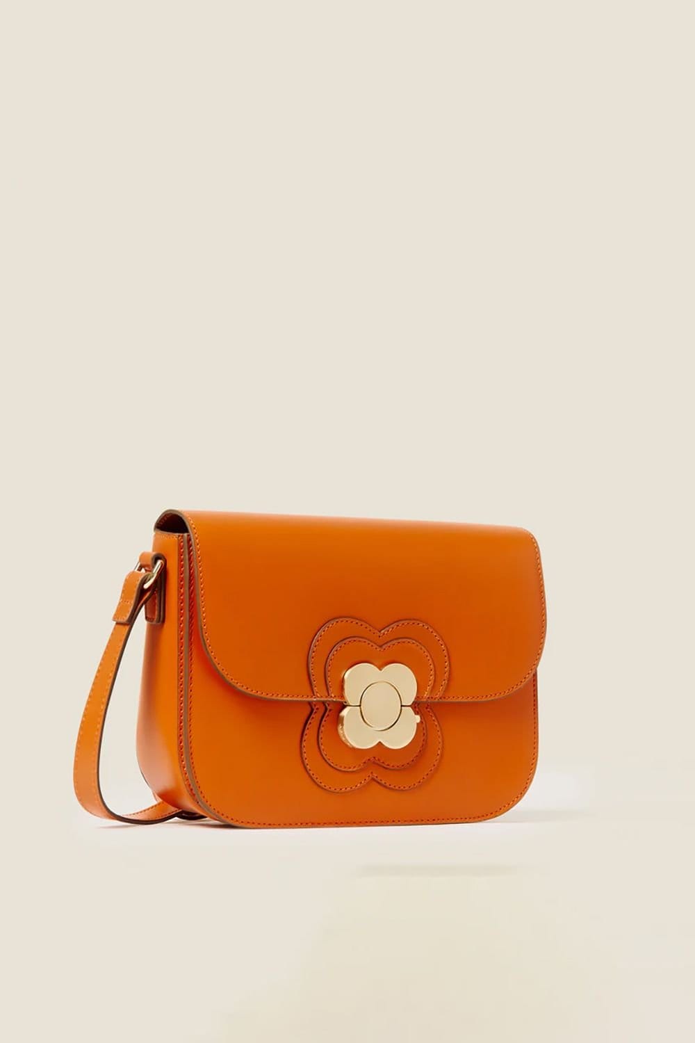 Orla Kiely Orla Kiely Women's Eclipse Leather Crossbody Bag - Orange - 4