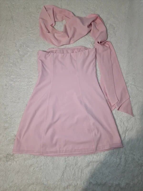 Oh Polly Pink scarf dress